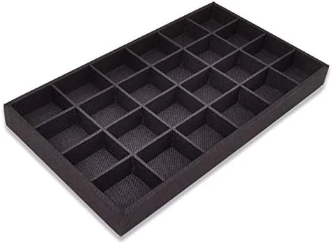 The Display Guys - Stackable Jewelry Organizer And Display Tray - For Drawers, Dressers, Store, Businesses (15 Compartments, Black Burlap) 6 The Display Guys - Stackable Jewelry Organizer And Display Tray - For Drawers, Dressers, Store, Businesses (15 Compartments, Black Burlap) - Image 6