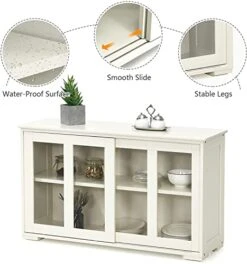 SPSUPE Stackable Kitchen Sideboard, White 10 SPSUPE Stackable Kitchen Sideboard, White -Songmics Furniture Shop 413VMirN55L