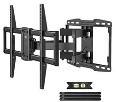 Full Motion TV Mount, USX MOUNT TV Wall Mount For Most 37-75 Inch TVs, Holds Up To 132lbs, Max VESA 600x400mm, Swivel TV Mount Bracket With Dual Articulating Arms Tilt Rotation Fits 16" Wood Stud