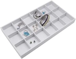 The Display Guys - Stackable Jewelry Organizer And Display Tray - For Drawers, Dressers, Store, Businesses (15 Compartments, Black Burlap) 22 The Display Guys - Stackable Jewelry Organizer And Display Tray - For Drawers, Dressers, Store, Businesses (15 Compartments, Black Burlap) -Songmics Furniture Shop 4142Osrm2gL. AC