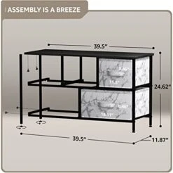Sorbus Dresser With 5 Drawers - Storage Chest Organizer Unit With Steel Frame, Wood Top, Easy Pull Fabric Bins - Long Wide TV Stand For Bedroom Furniture, Hallway, Closet & Office Organization -Songmics Furniture Shop 414ClgEWw2L