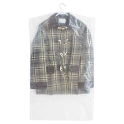 Belinlen 50 Pack 23.6x40inch Clear Plastic Clothes Covers For Hanging Clothes Dust Proof Garment Bags For Small Business Dry Cleaning Store And Home Closet Storage Suit Cover -Songmics Furniture Shop 414HrlsztkL