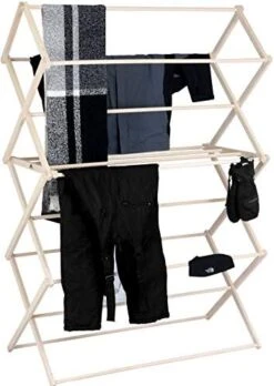 Pennsylvania Woodworks Clothes Drying Rack: Solid Maple Hard Wood Laundry Rack For Sweaters, Blouses, Lingerie & More, Durable Folding Drying Rack, Made In USA, No Assembly Needed, Large -Songmics Furniture Shop 414KxyDy0ZL. AC