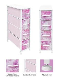Sorbus Kids Narrow Dresser With 4 Drawers - Vertical Slim Storage Chest Of Drawers With Steel Frame, Wood Top & Easy Pull Fabric Bins For Small Spaces, Closets, Bedroom, Bathroom & Laundry 20 Sorbus Kids Narrow Dresser With 4 Drawers - Vertical Slim Storage Chest Of Drawers With Steel Frame, Wood Top & Easy Pull Fabric Bins For Small Spaces, Closets, Bedroom, Bathroom & Laundry -Songmics Furniture Shop 414PHuT1rgS