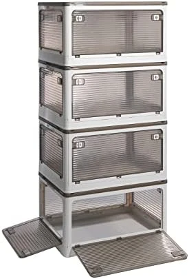 SummerRay Folding Storage Bins With Wheels Stackable Plastic Closet White 18Gal 2pcs 13 SummerRay Folding Storage Bins With Wheels Stackable Plastic Closet White 18Gal 2pcs - Image 13