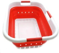 SAMMART 41L Collapsible 3 Handled Plastic Laundry Basket - Foldable Pop Up Storage Container/Organizer - Portable Washing Tub - Space Saving Hamper/Basket (3 Handled Rectangular, Grey/Dark Grey) 19 SAMMART 41L Collapsible 3 Handled Plastic Laundry Basket - Foldable Pop Up Storage Container/Organizer - Portable Washing Tub - Space Saving Hamper/Basket (3 Handled Rectangular, Grey/Dark Grey) -Songmics Furniture Shop 414cr1a5yxL. AC