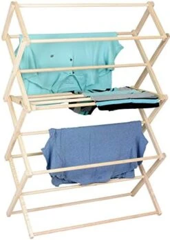 Pennsylvania Woodworks Clothes Drying Rack: Solid Maple Hard Wood Laundry Rack For Sweaters, Blouses, Lingerie & More, Durable Folding Drying Rack, Made In USA, No Assembly Needed, Large -Songmics Furniture Shop 414fZjHB2VL. AC