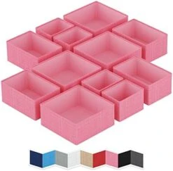 NEATERIZE Drawer Organizer For Clothing (Set Of 12) - Closet Organizer And Storage Divider Baskets For Clothes Dresser, Makeup, Bathroom | Organize Underwear, Socks, Bra, & Tie’s (Grey) 18 NEATERIZE Drawer Organizer For Clothing (Set Of 12) - Closet Organizer And Storage Divider Baskets For Clothes Dresser, Makeup, Bathroom | Organize Underwear, Socks, Bra, & Tie’s (Grey) -Songmics Furniture Shop 414rHmSitAL. AC