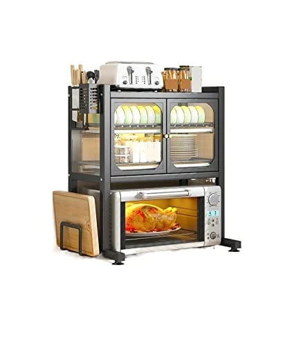 LUCBEI Microwave Oven Rack Kitchen Microwave Storage Rack, Countertop, Double Layer Dustproof Oven Rack, Multifunctional Household Drain Bowl And Dish Storage Rack Kitchen Storage Rack 1 LUCBEI Microwave Oven Rack Kitchen Microwave Storage Rack, Countertop, Double Layer Dustproof Oven Rack, Multifunctional Household Drain Bowl And Dish Storage Rack Kitchen Storage Rack