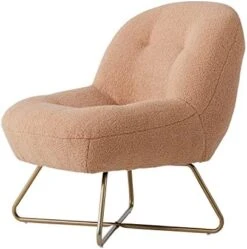 ANOUR Mid Century Modern Accent Chairs,Faux Leather Living Room Chairs With Wooden Legs,Single Sofa Chairs,Upholstered Arm Chairs For Living Room,Bedroom-Brown -Songmics Furniture Shop 414yJKLuh2L. AC