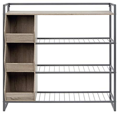 Signature Design By Ashley Maccanet Shoe Rack With Storage Cubbies, Brown 7 Signature Design By Ashley Maccanet Shoe Rack With Storage Cubbies, Brown - Image 7