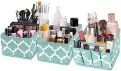 Homyfort Cosmetic Storage Basket Makeup Organizer, Multifunction DIY Adjustable Brush Holder Organizer Box Bins For Vanity, Bathroom Counter Or Dresser, Set Of 3 Blue 17 Homyfort Cosmetic Storage Basket Makeup Organizer, Multifunction DIY Adjustable Brush Holder Organizer Box Bins For Vanity, Bathroom Counter Or Dresser, Set Of 3 Blue -Songmics Furniture Shop 4151tg9vBrL. AC
