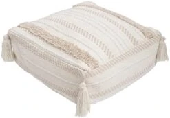 Blue Page Boho Neutral Decorative Square Unstuffed Pouf - Braided Handwoven Casual Ottoman Pouf Cover With Tassels And Cute Soft Tufted Footrest/Cushion For Bedroom Living Room, 18" X18”x16 29 Blue Page Boho Neutral Decorative Square Unstuffed Pouf - Braided Handwoven Casual Ottoman Pouf Cover With Tassels And Cute Soft Tufted Footrest/Cushion For Bedroom Living Room, 18" X18”x16 -Songmics Furniture Shop 415EjXM wWL. AC