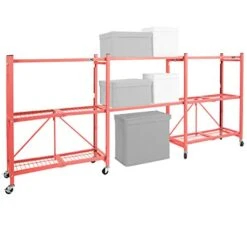 Origami Connection Bridge Racks For R3 Series 3-Shelf Small Storage Rack | Extend Your Racks 31 Inches | (2 Pack) - Coral -Songmics Furniture Shop 415HVcFuiFL