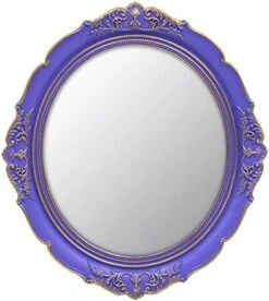 YCHMIR Decorative Mirror Vintage Mirror Hanging Mirror 14.8 X 13.1 Inchs Oval Mirror Green -Songmics Furniture Shop 415OXWHJnuL. AC