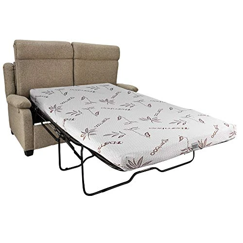 RecPro 65" RV Hide A Bed Loveseat | RV Sleeper Sofa | Cloth | Memory Foam Mattress | Pull Out Couch | RV Furniture | RV Loveseat | RV Living Room Furniture | RV Couch (Oatmeal) 2 RecPro 65" RV Hide A Bed Loveseat | RV Sleeper Sofa | Cloth | Memory Foam Mattress | Pull Out Couch | RV Furniture | RV Loveseat | RV Living Room Furniture | RV Couch (Oatmeal) - Image 2