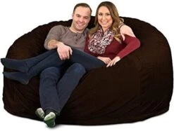 ULTIMATE SACK 6000 (6 Ft.) Bean Bag Chair Cover In Multiple Colors: Cover ONLY. (6000, Navy Suede) -Songmics Furniture Shop 415QPpQn8SL. AC