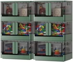 Sineda 4 Pack Storage Bins With Lids - 19 Gallon Collapsible Storage Bins With Wheels And Door, Stackable Storage Bins For Clothing, Blankets, Books, Bedding And Toys.(19 Gal-4Pack, Green) 20 Sineda 4 Pack Storage Bins With Lids - 19 Gallon Collapsible Storage Bins With Wheels And Door, Stackable Storage Bins For Clothing, Blankets, Books, Bedding And Toys.(19 Gal-4Pack, Green) -Songmics Furniture Shop 415RvNJt5tL. AC