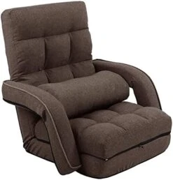 FLOGUOR Indoor Floor Gaming Chairs For Adults With Back Support,Chaise Lounge, 42-Position Folding Lazy Sofa With Pillow For Living Room, Bedroom, Balcony(Grey) 8803GR 16 FLOGUOR Indoor Floor Gaming Chairs For Adults With Back Support,Chaise Lounge, 42-Position Folding Lazy Sofa With Pillow For Living Room, Bedroom, Balcony(Grey) 8803GR -Songmics Furniture Shop 415TeHvldHL. AC