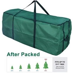 MelonBoat Christmas Tree Storage Bag For 5'-9' Extra Large Artificial Trees, Waterproof Oxford Cloth Green -Songmics Furniture Shop 415XPfoYuYL