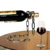 Tabletop Single Wine Bottle Holder - Creative Suspending Chain Rack For Wine Lovers. Display And Enjoy Your Wines In Novelty Gift For Kitchen/Home Table Decor, Perfect Wine Accessory