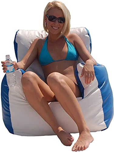Ocean-Tamer Medium Arm Chair Bean Bag ( White/Ice ) 1 Ocean-Tamer Medium Arm Chair Bean Bag ( White/Ice )