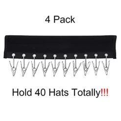 LEKUSHA Cap Organizer Hanger, 10 Baseball Cap Holder, Hat Organizer For Closet - Change Your Cloth Hanger To Cap Organizer Hanger - Keep Your Hats Cleaner Than A Hat Rack, Pack Of 4 Black 11 LEKUSHA Cap Organizer Hanger, 10 Baseball Cap Holder, Hat Organizer For Closet - Change Your Cloth Hanger To Cap Organizer Hanger - Keep Your Hats Cleaner Than A Hat Rack, Pack Of 4 Black -Songmics Furniture Shop 415mEn0rHpL