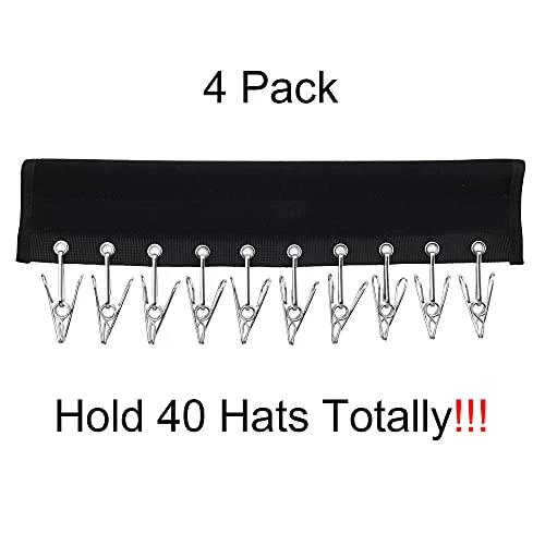 LEKUSHA Cap Organizer Hanger, 10 Baseball Cap Holder, Hat Organizer For Closet - Change Your Cloth Hanger To Cap Organizer Hanger - Keep Your Hats Cleaner Than A Hat Rack, Pack Of 4 Black 3 LEKUSHA Cap Organizer Hanger, 10 Baseball Cap Holder, Hat Organizer For Closet - Change Your Cloth Hanger To Cap Organizer Hanger - Keep Your Hats Cleaner Than A Hat Rack, Pack Of 4 Black - Image 3