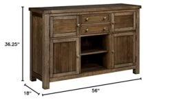 Signature Design By Ashley Moriville Rustic -Dining Room Buffet With 4 Cabinets & Display Shelf, Brown 13 Signature Design By Ashley Moriville Rustic -Dining Room Buffet With 4 Cabinets & Display Shelf, Brown -Songmics Furniture Shop 416A3SijrkL