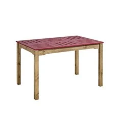Manhattan Comfort Stillwell Dining Table, Red