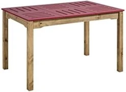 Manhattan Comfort Stillwell Dining Table, Red -Songmics Furniture Shop 416FpvHhbnL. AC