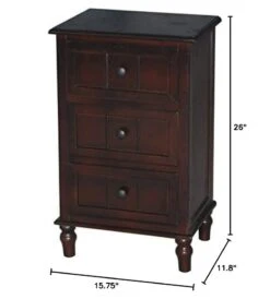Décor Therapy, Walnut Decor Therapy Three Drawer Accent Table, (FR1458), 11.8 In X 15.75 In X 26 -Songmics Furniture Shop 416G5IjqElL