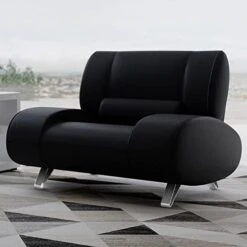 Zuri Furniture Modern Aspen White Microfiber Leather Sofa -Songmics Furniture Shop 416H100RvL. AC