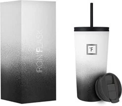 IRON °FLASK Tumbler - Airtight Leak-Proof, Durable Stainless Steel Bottle - Double Walled, Drinking Cup, Hot & Cold Insulated Thermo Tumblers - Coffee & Water Travel Mug, 32 Ounces -Songmics Furniture Shop 416JQbC0ihL. AC