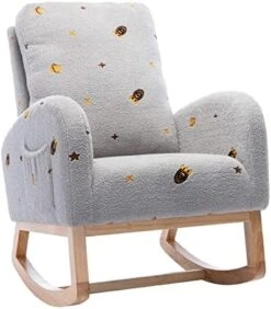 Setawix Rocking Chair For Nursery, Midcentury Modern Accent Rocker Armchair With Side Pocket, Upholstered High Back Wooden Rocking Chair For Living Room Baby Room Bedroom (Yellow - Velvet) 27 Setawix Rocking Chair For Nursery, Midcentury Modern Accent Rocker Armchair With Side Pocket, Upholstered High Back Wooden Rocking Chair For Living Room Baby Room Bedroom (Yellow - Velvet) -Songmics Furniture Shop 416OcChGGWL. AC