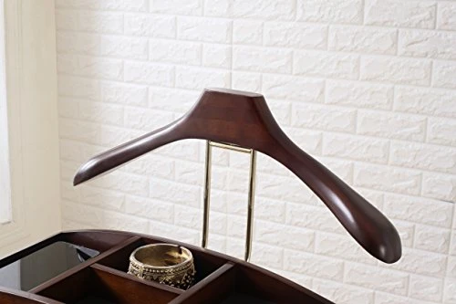 Proman Products Milan Valet Stand With Drawer, Top Tray, Contour Hanger, Trouser Bar, Tie & Belt Hooks And Shoe Rack - VL16226 2 Proman Products Milan Valet Stand With Drawer, Top Tray, Contour Hanger, Trouser Bar, Tie & Belt Hooks And Shoe Rack - VL16226 - Image 2