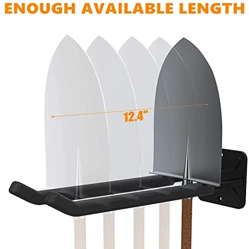 TORACK Garage Hooks Heavy Duty Tool Organizer, Wall Mount Hanger Rack Garage Storage Utility Hooks For Car Tires, Ladders, Chairs, Strollers, Power Tools, Garden Tools (2 Pack, 12.4" Hooks) 2 TORACK Garage Hooks Heavy Duty Tool Organizer, Wall Mount Hanger Rack Garage Storage Utility Hooks For Car Tires, Ladders, Chairs, Strollers, Power Tools, Garden Tools (2 Pack, 12.4" Hooks) - Image 2