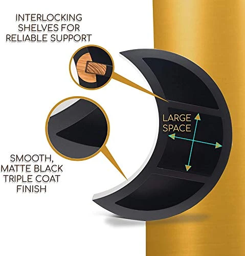 Crescent Moon Shelf Gothic Decor - Large, Sturdy And Reversible Wall Crystal Display Shelf And Gothic Home Moon Decor For Essential Oils, Wiccan Decor And Crystal Shelf Display Black Moon Wall Decor 4 Crescent Moon Shelf Gothic Decor - Large, Sturdy And Reversible Wall Crystal Display Shelf And Gothic Home Moon Decor For Essential Oils, Wiccan Decor And Crystal Shelf Display Black Moon Wall Decor - Image 4