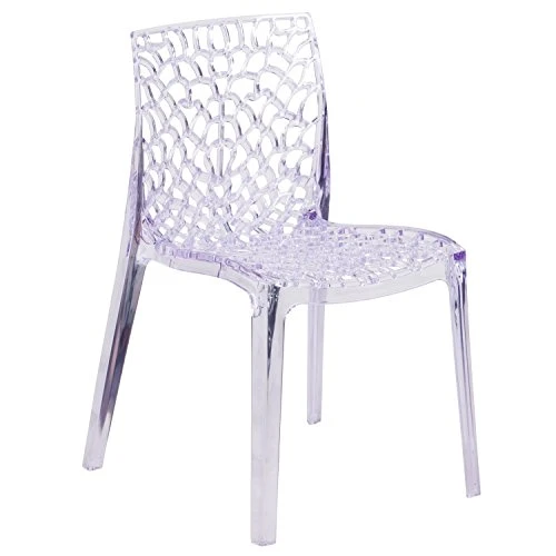 Flash Furniture Vision Series Transparent Stacking Side Chair 1 Flash Furniture Vision Series Transparent Stacking Side Chair