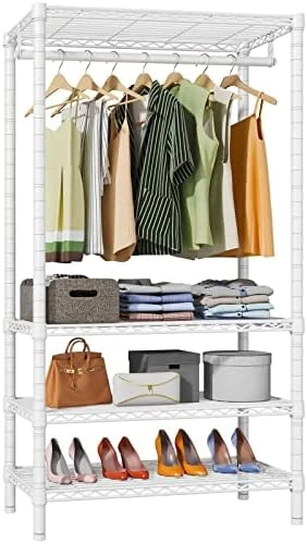 VIPEK V1S Wire Garment Rack 4 Tiers Heavy Duty Clothes Rack For Hanging Clothes Large Clothing Rack Freestanding Closet With Hanging Rod, 35.4'' L X 15.7'' W X 70.9'' H, Max Load 500LBS, Black 7 VIPEK V1S Wire Garment Rack 4 Tiers Heavy Duty Clothes Rack For Hanging Clothes Large Clothing Rack Freestanding Closet With Hanging Rod, 35.4'' L X 15.7'' W X 70.9'' H, Max Load 500LBS, Black - Image 7