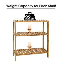 Kinsuite 3-Tier Bamboo Shelf Plant Flower Stand Storage Rack Bathroom Kitchen Living Room Holder 10 Kinsuite 3-Tier Bamboo Shelf Plant Flower Stand Storage Rack Bathroom Kitchen Living Room Holder -Songmics Furniture Shop 416cLMHVyjL