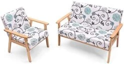 POWERSTONE Modern Upholstered Loveseat, Fabric Loveseat Sofa Couch Wooden 2-Seat Armchair For Home And Office (Yellow, Loveseat) -Songmics Furniture Shop 416nwxUg1tL. AC