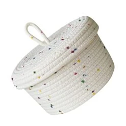 LUOZZY Magazine Basket Cosmetic Organizer Rope Storage Basket For Organizing And Storage Box With Lid 6 LUOZZY Magazine Basket Cosmetic Organizer Rope Storage Basket For Organizing And Storage Box With Lid -Songmics Furniture Shop 416uDvANwWL