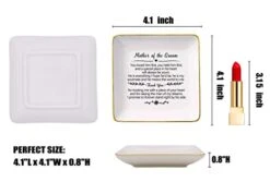 Gift For Mother Of The Groom From Bride - You Loved Him First,You Held Him First Thank You Gift For New Mom - Wedding Gifts - Bridal Shower Gifts - Ceramic Jewelry Holder Ring Dish Trinket Box Tray -Songmics Furniture Shop 416wjlHTdNL