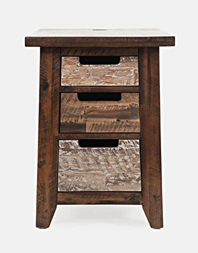 Jofran Painted Canyon End USB Charging Station Table, Power Chairside 1 Jofran Painted Canyon End USB Charging Station Table, Power Chairside