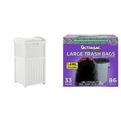 Suncast 33 Gallon Hideaway Trash Can For Patio - Resin Outdoor Trash With Lid - Use In Backyard, Deck, Or Patio - Dark Taupe 21 Suncast 33 Gallon Hideaway Trash Can For Patio - Resin Outdoor Trash With Lid - Use In Backyard, Deck, Or Patio - Dark Taupe -Songmics Furniture Shop 4176dWW4 dL