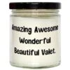 GENERIC Perfect Valet Gifts, Amazing Awesome Wonderful Beautiful Valet, Joke Birthday Scent Candle Gifts For Men Women From Team Leader, Valet Birthday Present, Gift For Valet On Birthday, Birthday Gift Ideas