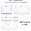 Cq Acrylic 16-Piece Clear Plastic Drawer Dividers Organizer Tray For Makeup,Kitchen Utensils,Jewelries And Gadgets,5 Sizes Plastic Vanity Drawer Organizers And Storage Bins Clear