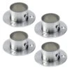 Antrader 4-Pack Stainless Steel Closet Rod Flange 1-1/2 Inch Dia. Adjustable Socket Bracket Support Holder For Pipe(Silver)