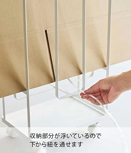 Yamazaki Industries 5760 Cardboard Storage Container With Tray, White, Approx. W 11.8 X D 7.9 X H 21.5 Inches (30 X 20 X 54.5 Cm), Tower (Complete Item: Casters Only, Customer Mounting), Cardboard Storage, Casters Included, Can Be Tied Right 4 Yamazaki Industries 5760 Cardboard Storage Container With Tray, White, Approx. W 11.8 X D 7.9 X H 21.5 Inches (30 X 20 X 54.5 Cm), Tower (Complete Item: Casters Only, Customer Mounting), Cardboard Storage, Casters Included, Can Be Tied Right - Image 4